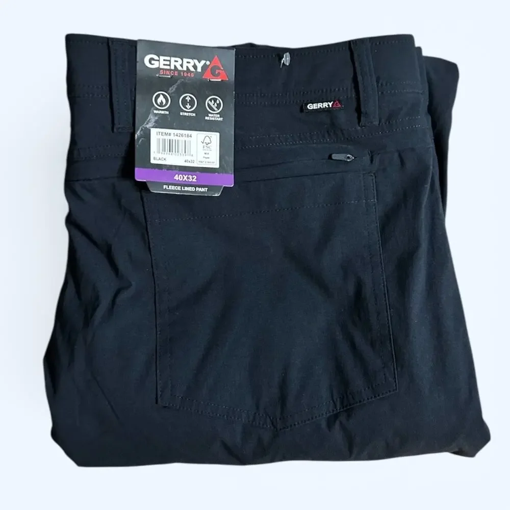 Gerry Men's Fleece Lined Pant Black Size 40x32